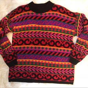 90s Vintage Grunge Sweater Abstract Deco Urban